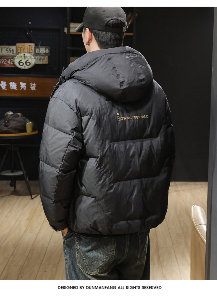 GorgeousBen 2025 American heavy-duty down jacket men's winter new trendy brand loose casual warm thick bread jacket.