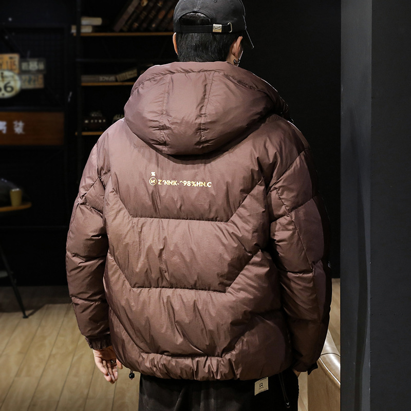 GorgeousBen 2025 American heavy-duty down jacket men's winter new trendy brand loose casual warm thick bread jacket.