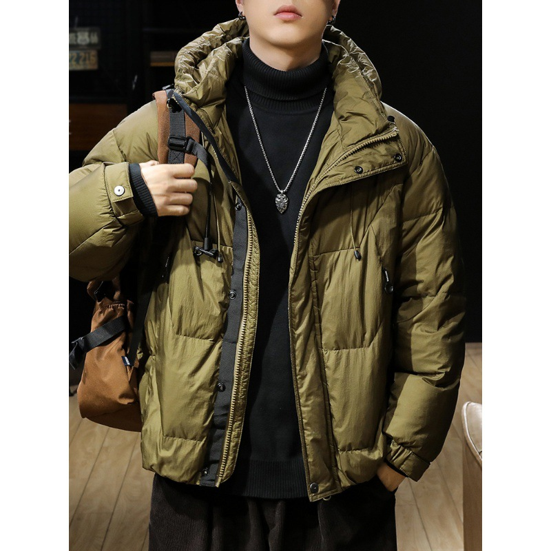 GorgeousBen 2025 American heavy-duty down jacket men's winter new trendy brand loose casual warm thick bread jacket.