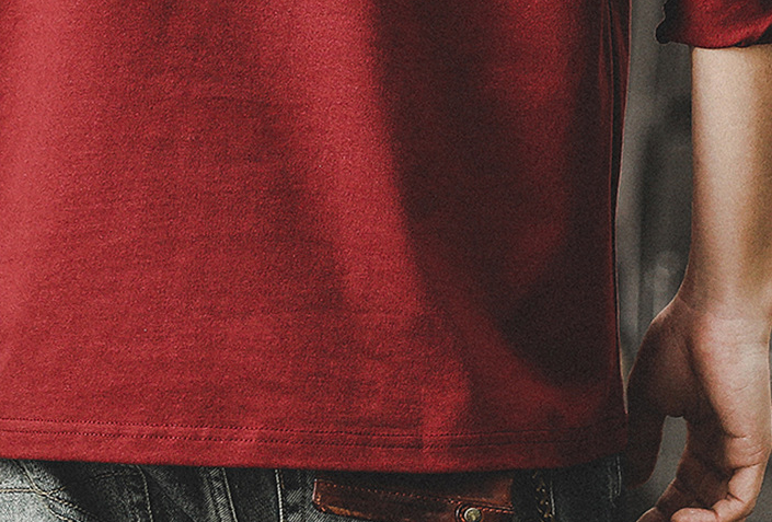 GorgeousBen 260g heavy-duty long sleeved T-shirt for men in spring 2025 New loose top trendy brand red clothes for men.