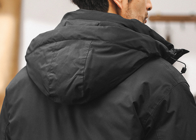 GorgeousBen 2025 Winter workwear hooded down jacket for men 2024 new item 90 white duck down thick warm jacket light and thin short clothes.