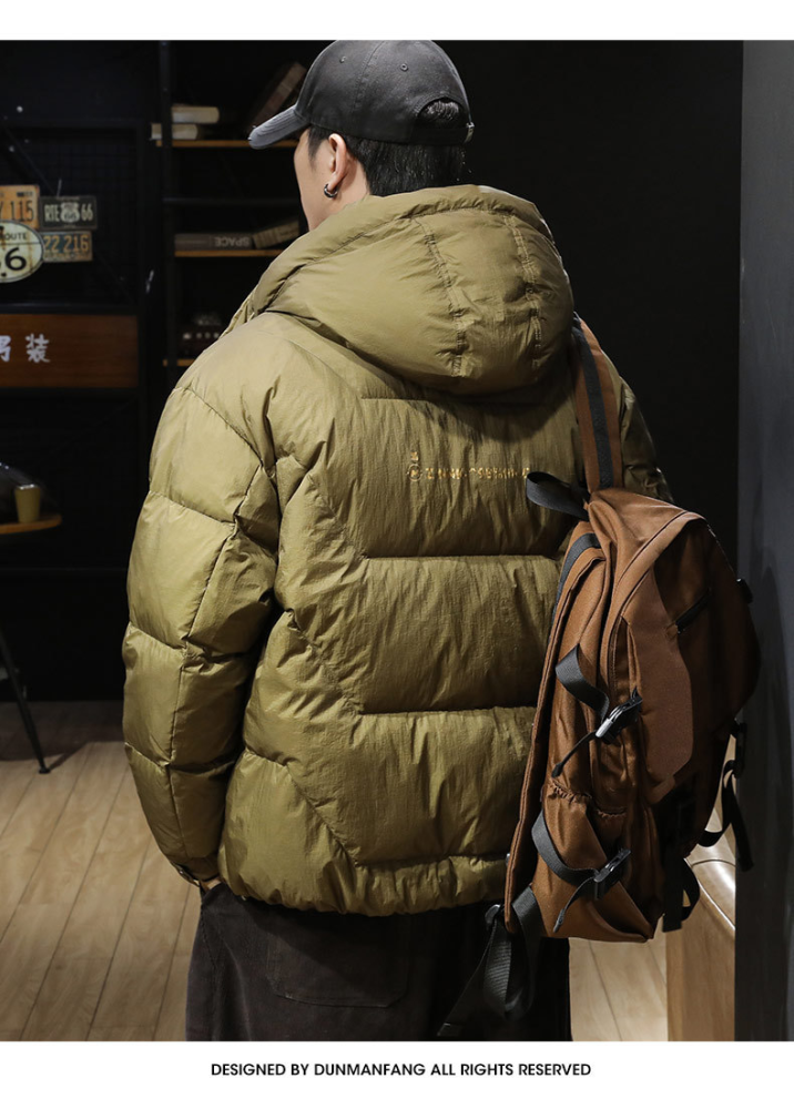 GorgeousBen 2025 American heavy-duty down jacket men's winter new trendy brand loose casual warm thick bread jacket.