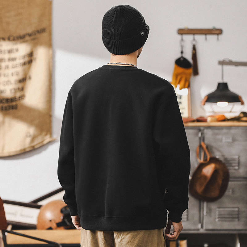 GorgeousBen  Heavy duty hoodie men's autumn American fashion brand retro design sense top loose jacket men's spring and autumn.