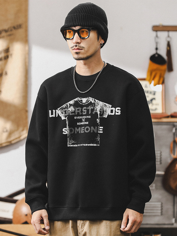 GorgeousBen  Heavy duty hoodie men's autumn American fashion brand retro design sense top loose jacket men's spring and autumn.