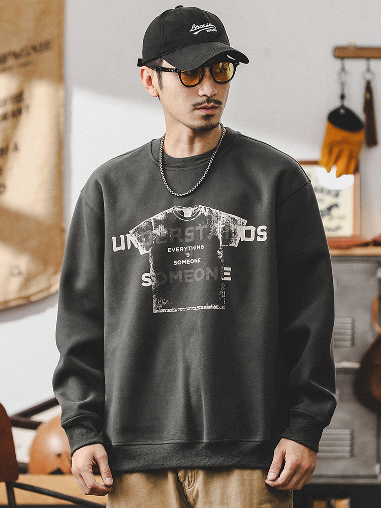 GorgeousBen  Heavy duty hoodie men's autumn American fashion brand retro design sense top loose jacket men's spring and autumn.