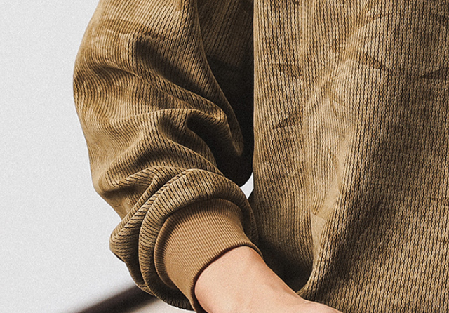 GorgeousBen American retro heavyweight hoodie men's trendy brand autumn clothes loose striped texture printed and dyed men's casual top.
