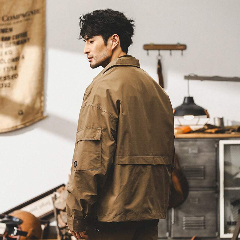 GorgeousBen  American retro trendy brand workwear jacket for men's Spring and Autumn 2025 new loose casual windproof trainer pilot jacket.