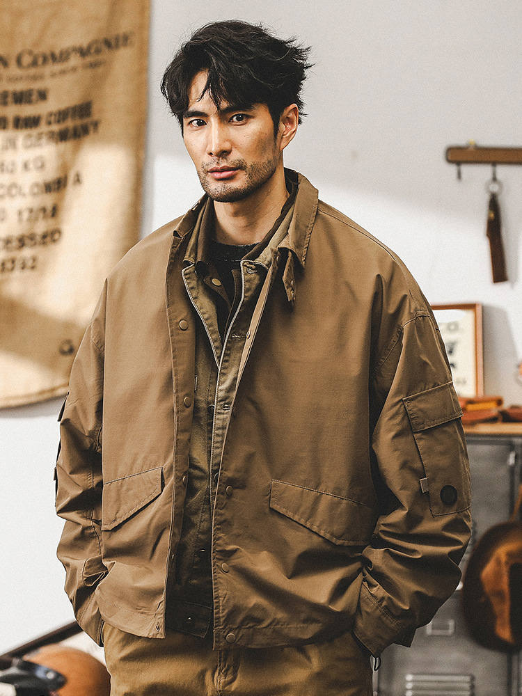 GorgeousBen  American retro trendy brand workwear jacket for men's Spring and Autumn 2025 new loose casual windproof trainer pilot jacket.