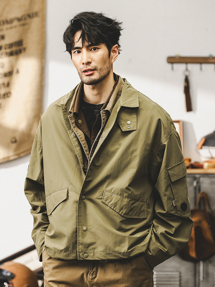 GorgeousBen  American retro trendy brand workwear jacket for men's Spring and Autumn 2025 new loose casual windproof trainer pilot jacket.
