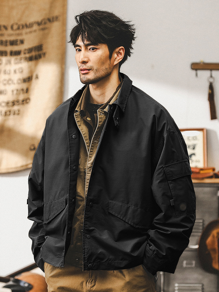 GorgeousBen  American retro trendy brand workwear jacket for men's Spring and Autumn 2025 new loose casual windproof trainer pilot jacket.