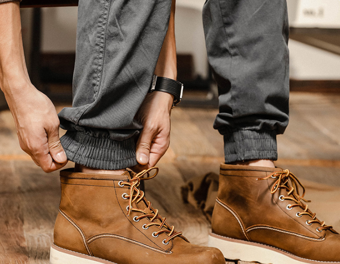 GorgeousBen  American heavyweight retro workwear pants for men, autumn fashion, zipper pocket, straight leg, leg tied, spring and autumn men's casual pants.