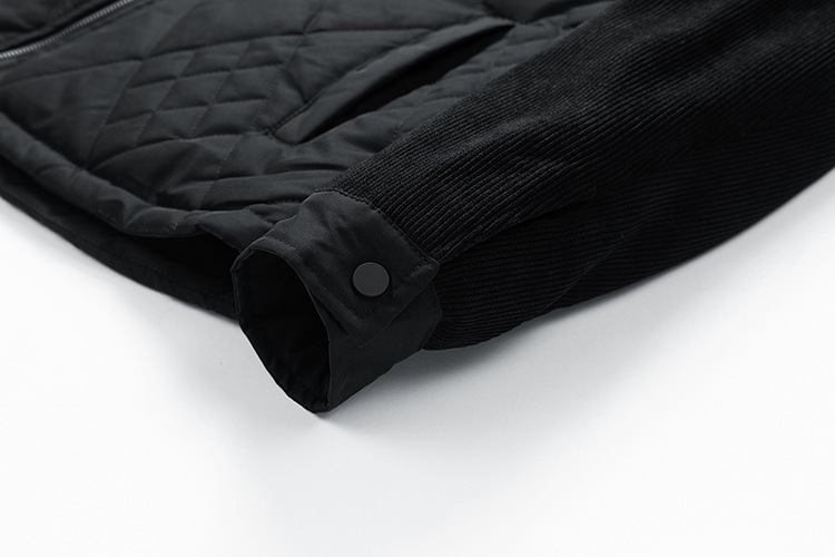 GorgeousBen New autumn and winter diamond grid plus plus size trendy jacket for men, knitted sleeves with cotton jacket, men's casual business jacket.