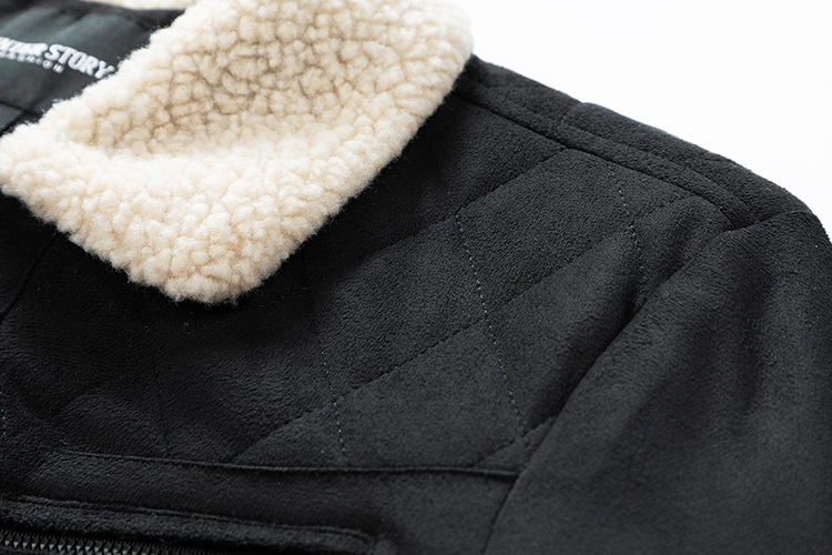 GorgeousBen Autumn and winter suede jacket men's zipper cardigan jacket cross-border casual lambskin jacket men's.