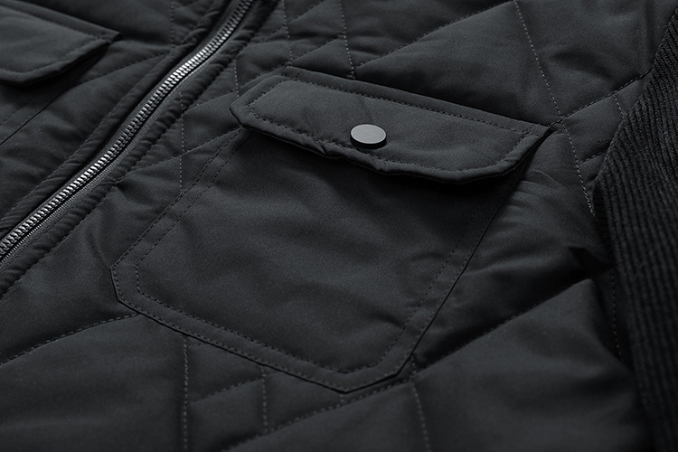 GorgeousBen New autumn and winter diamond grid plus plus size trendy jacket for men, knitted sleeves with cotton jacket, men's casual business jacket.