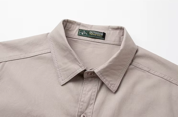GorgeousBen Summer autumn shirt jacket for men 2025 new men's cotton shirt solid color long sleeved shirt casual men's top.