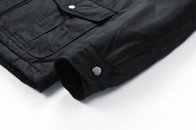 GorgeousBen Men's winter hooded detachable inner liner workwear jacket men's retro outdoor American tough guy trendy men's clothing.