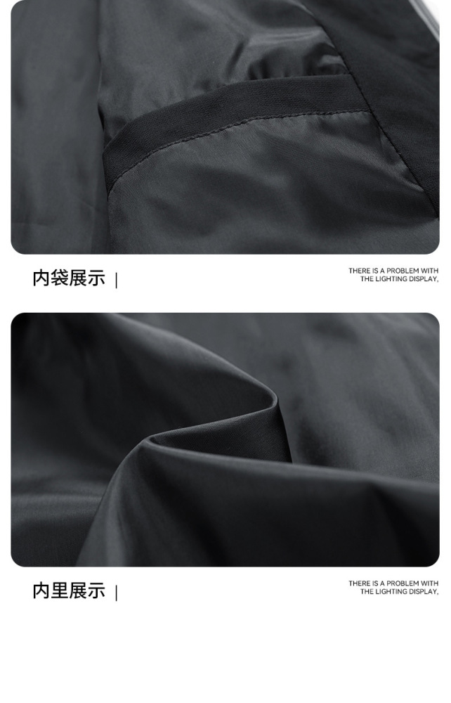 GorgeousBen 2025 Spring and Autumn Outdoor Sunscreen Durable Fabric Fashion Men's Jacket.