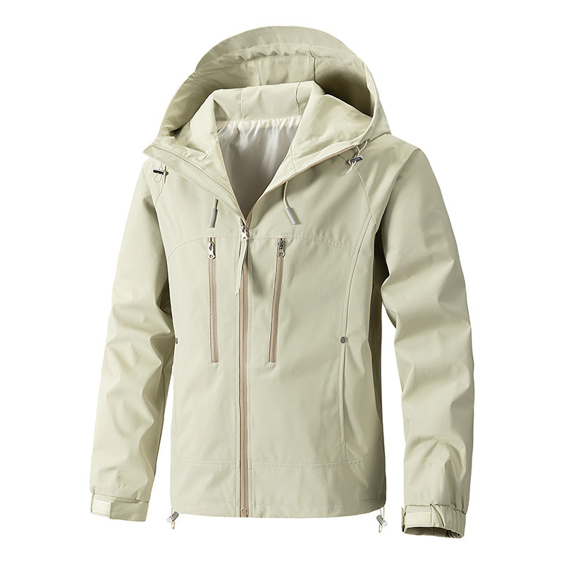 GorgeousBen 2025 Spring and Autumn Outdoor Sunscreen Durable Fabric Fashion Men's Jacket.