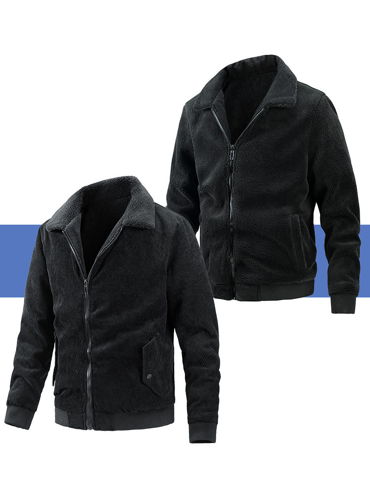 GorgeousBen 2025  Men's double-sided velvet jacket, baseball jacket, casual jacket, men's fashion trend.
