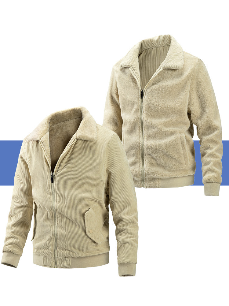 GorgeousBen 2025  Men's double-sided velvet jacket, baseball jacket, casual jacket, men's fashion trend.