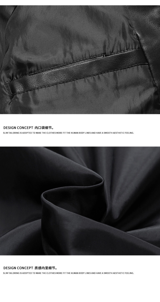 GorgeousBen  Men's motorcycle PU leather jacket men's coat spring and autumn fashion lapel casual leather jacket men.