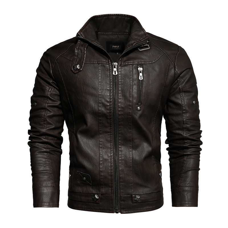 GorgeousBen2025  Men's leather jacket, motorcycle jacket with fleece.