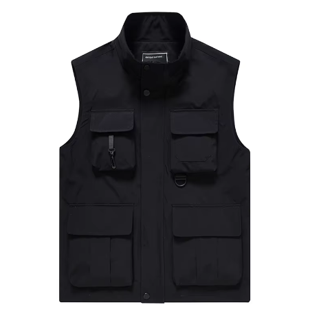 GorgeousBen  Men's workwear sleeveless jacket with multiple pockets, outdoor fishing, photography tactics, soft shell vest.