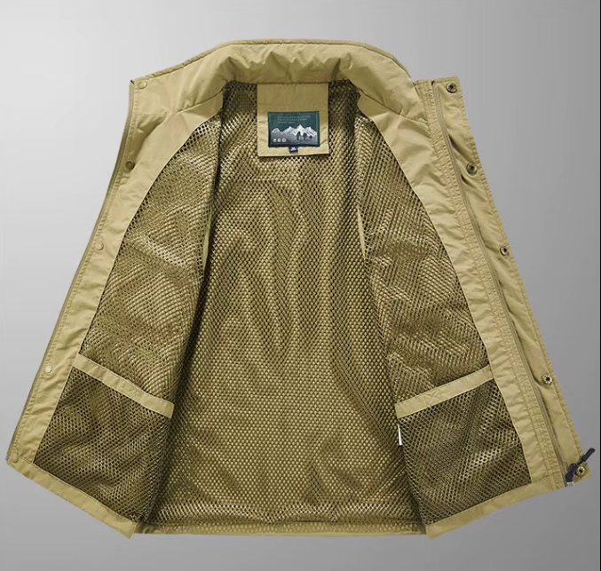 GorgeousBen  Men's Fishing Hiking Outdoor Tank Top with Multiple Pockets, Practical Tactical Tank Top for Men.