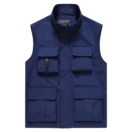 GorgeousBen  Men's workwear sleeveless jacket with multiple pockets, outdoor fishing, photography tactics, soft shell vest.