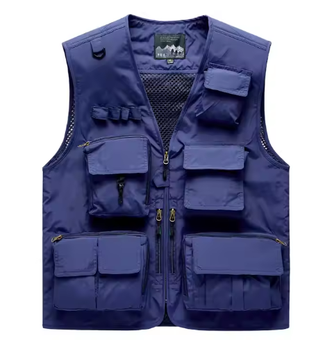 GorgeousBen Men's lightweight photography vest with plus fat size for all seasons casual multi pocket fishing mesh vest.