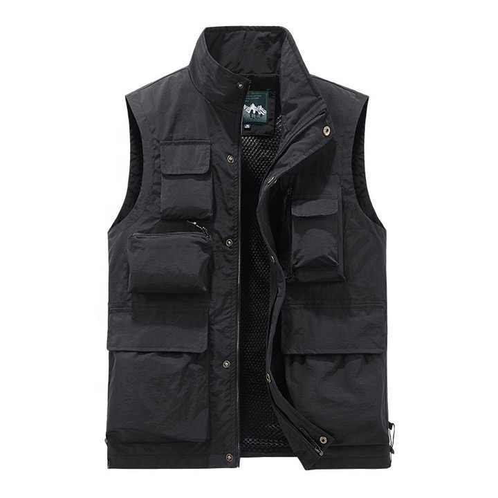 GorgeousBen  Men's Fishing Hiking Outdoor Tank Top with Multiple Pockets, Practical Tactical Tank Top for Men.