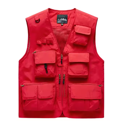 GorgeousBen Men's lightweight photography vest with plus fat size for all seasons casual multi pocket fishing mesh vest.