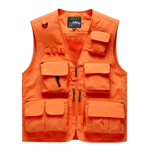 GorgeousBen Men's lightweight photography vest with plus fat size for all seasons casual multi pocket fishing mesh vest.