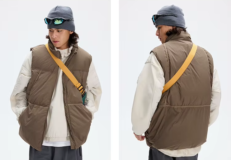 GorgeousBen High quality wholesale customized logo outdoor sleeveless sportswear winter sports jacket multi pocket duck down men's vest