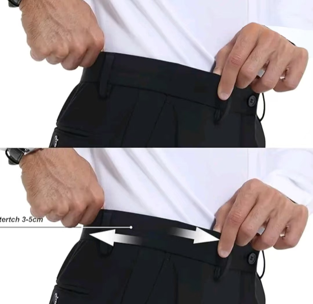 GorgeousBen Men's classic fit flex waist flat front dress pants.