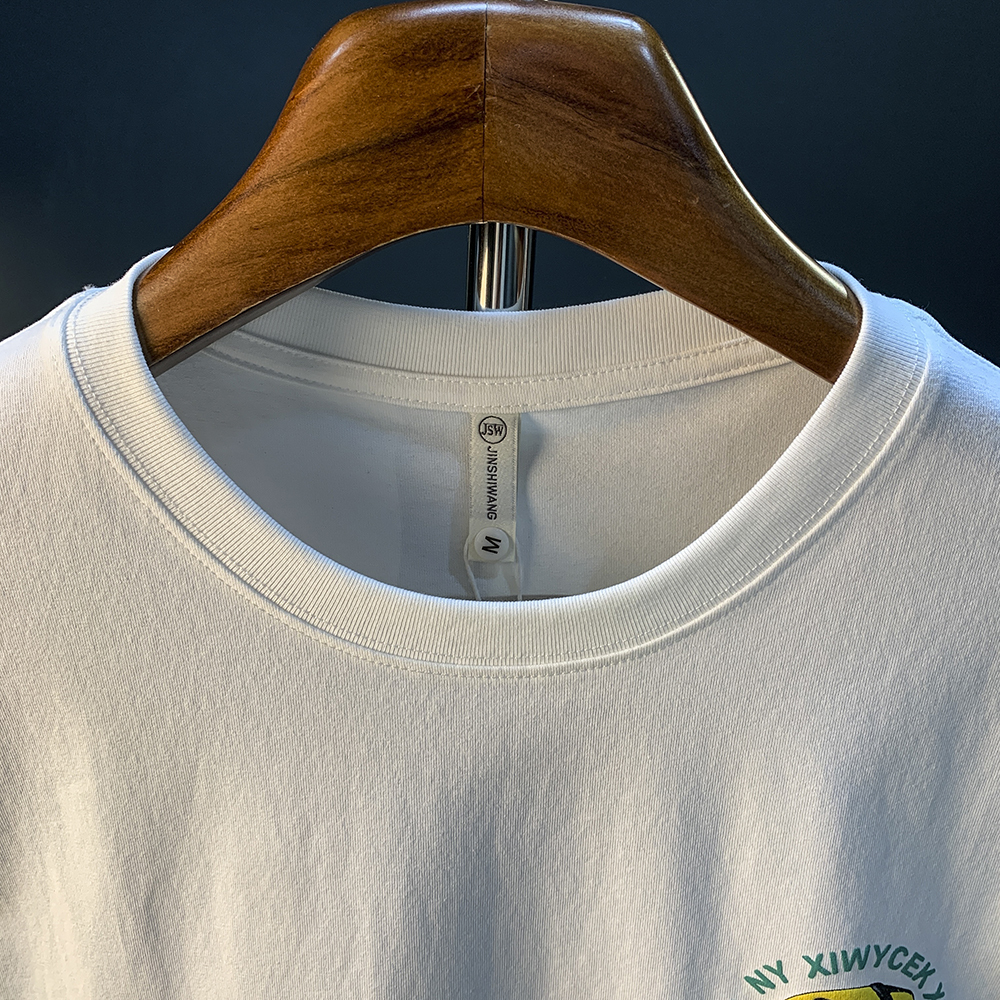 GorgeousBen Dingdang Cat Printed Short Sleeve T-shirt for Men in Summer 2025, Thin, Trendy and Comfortable Top, Round Neck Cartoon T-shirt for Men.