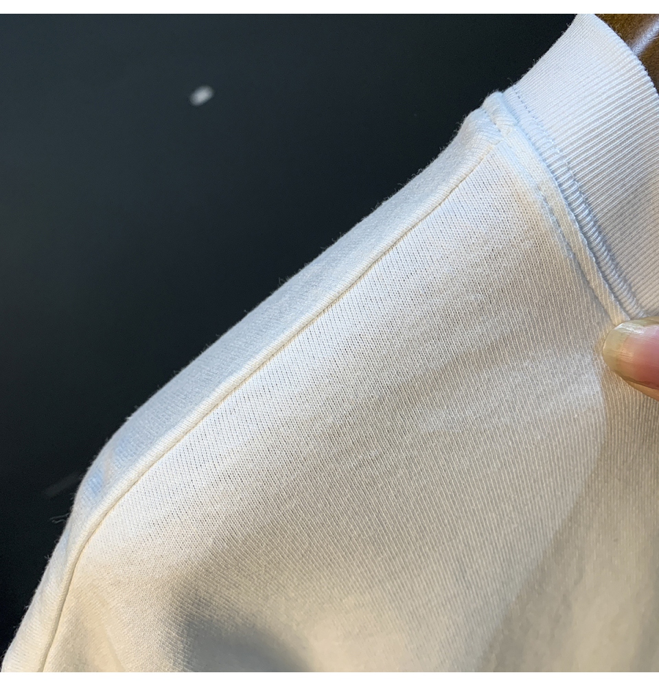 GorgeousBen  High end embroidered printed T-shirt for men's summer new trend washed short sleeved top with versatile temperament, half sleeved T-shirt.