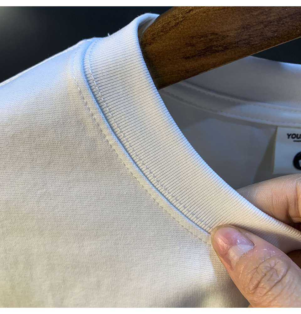 GorgeousBen  American trendy cartoon painted teddy bear embroidered short sleeved T-shirt for men's summer new trendy ins half sleeved round neck top.