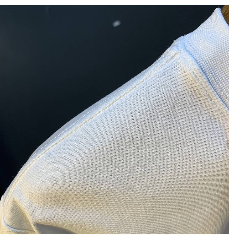 GorgeousBen  American trendy cartoon painted teddy bear embroidered short sleeved T-shirt for men's summer new trendy ins half sleeved round neck top.