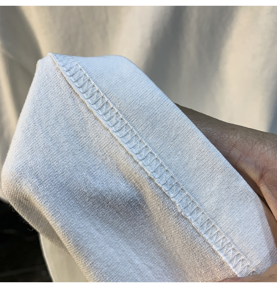 GorgeousBen  High end embroidered printed T-shirt for men's summer new trend washed short sleeved top with versatile temperament, half sleeved T-shirt.