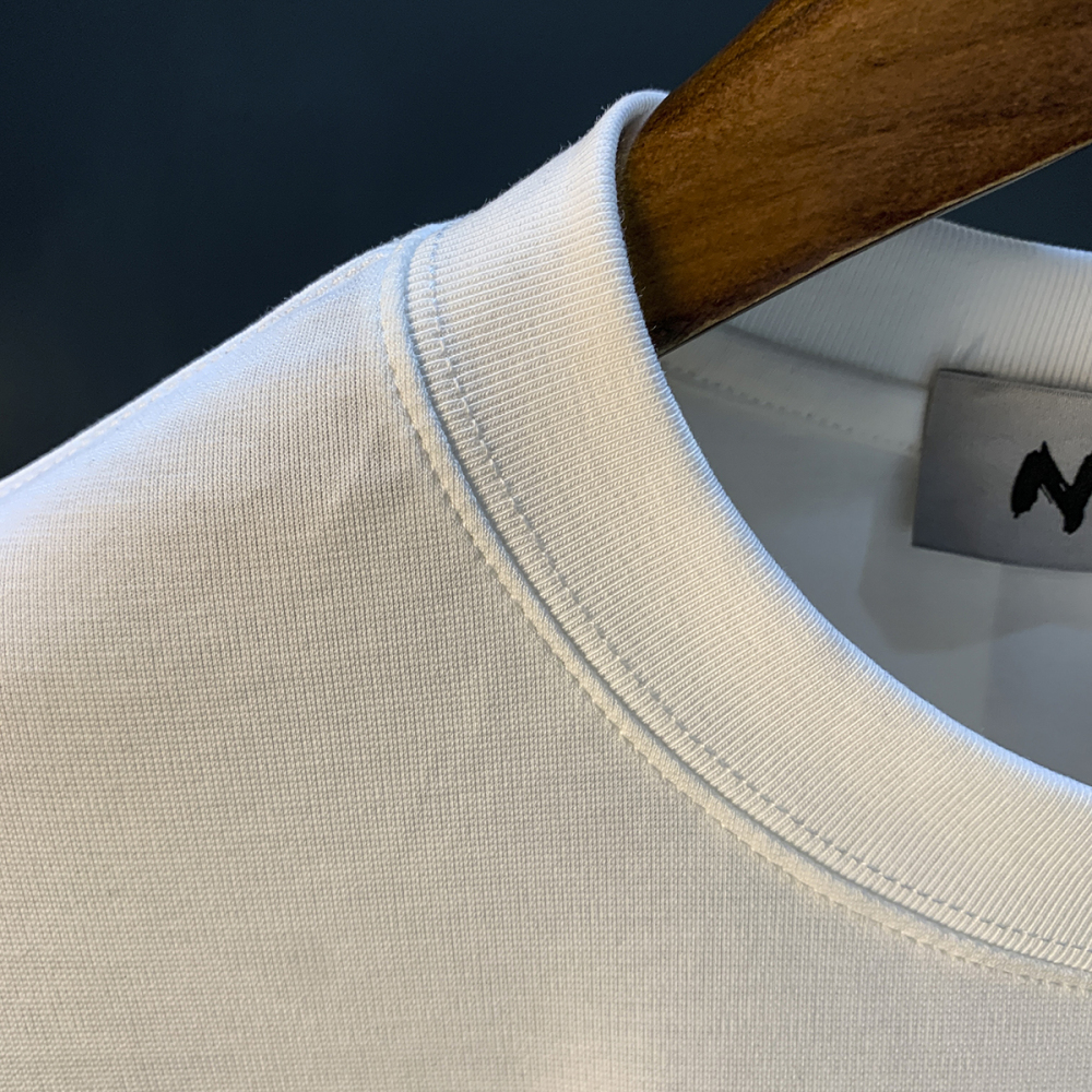 GorgeousBen Mottled butterfly counter high-end pure cotton heavyweight short sleeved T-shirt men's new top loose half sleeved T-shirt men.