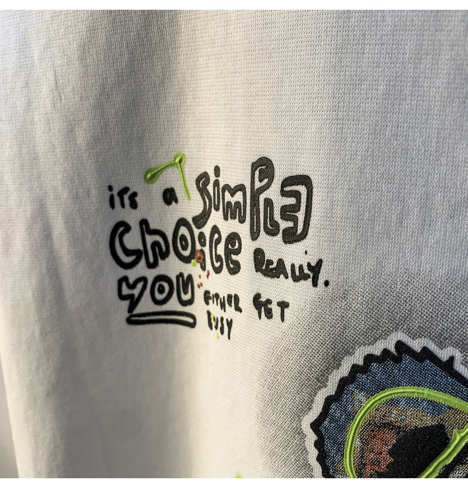 GorgeousBen  American trendy cartoon painted teddy bear embroidered short sleeved T-shirt for men's summer new trendy ins half sleeved round neck top.