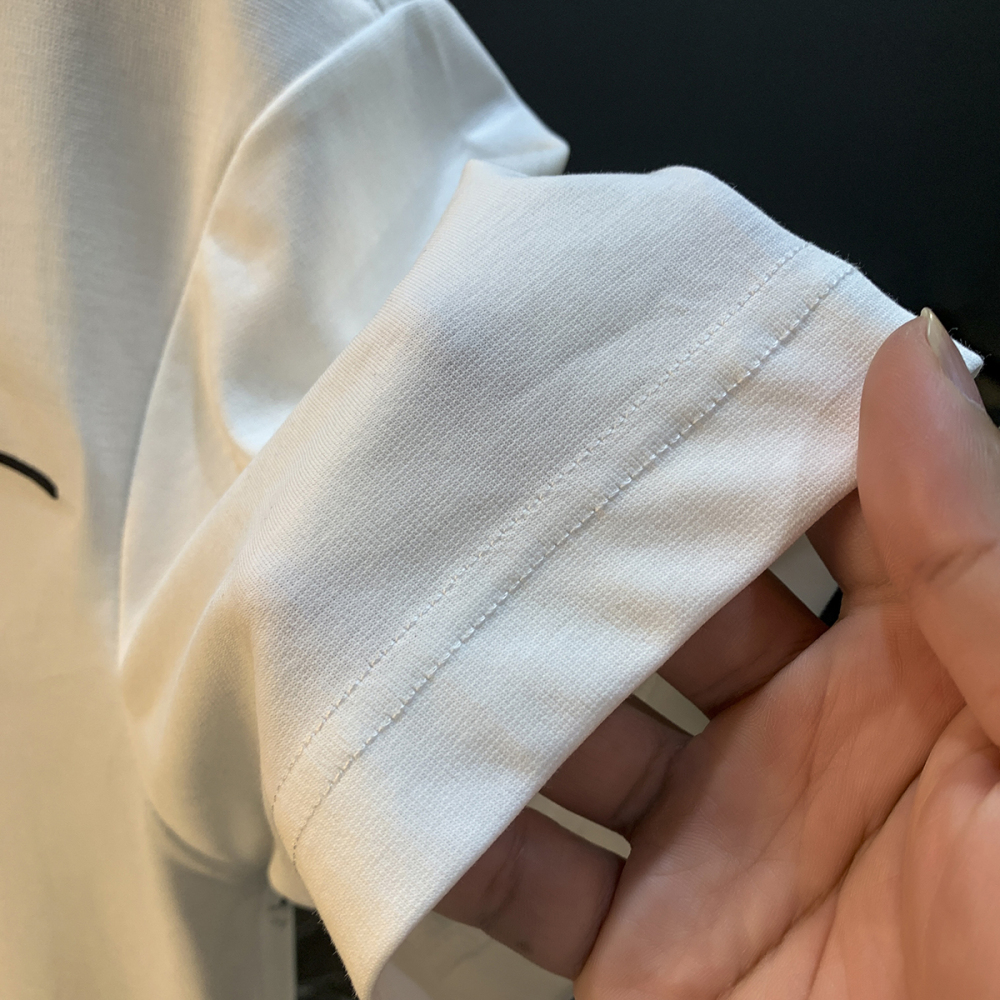 GorgeousBen Mottled butterfly counter high-end pure cotton heavyweight short sleeved T-shirt men's new top loose half sleeved T-shirt men.