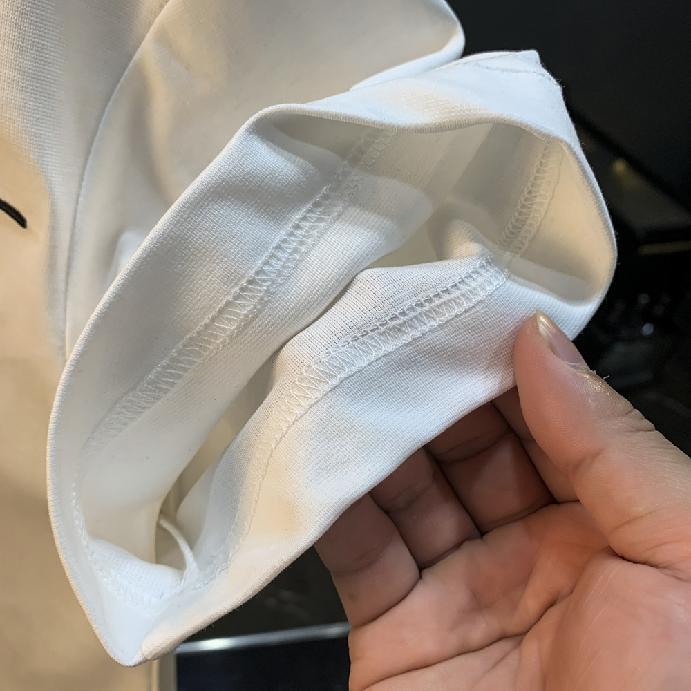 GorgeousBen Mottled butterfly counter high-end pure cotton heavyweight short sleeved T-shirt men's new top loose half sleeved T-shirt men.