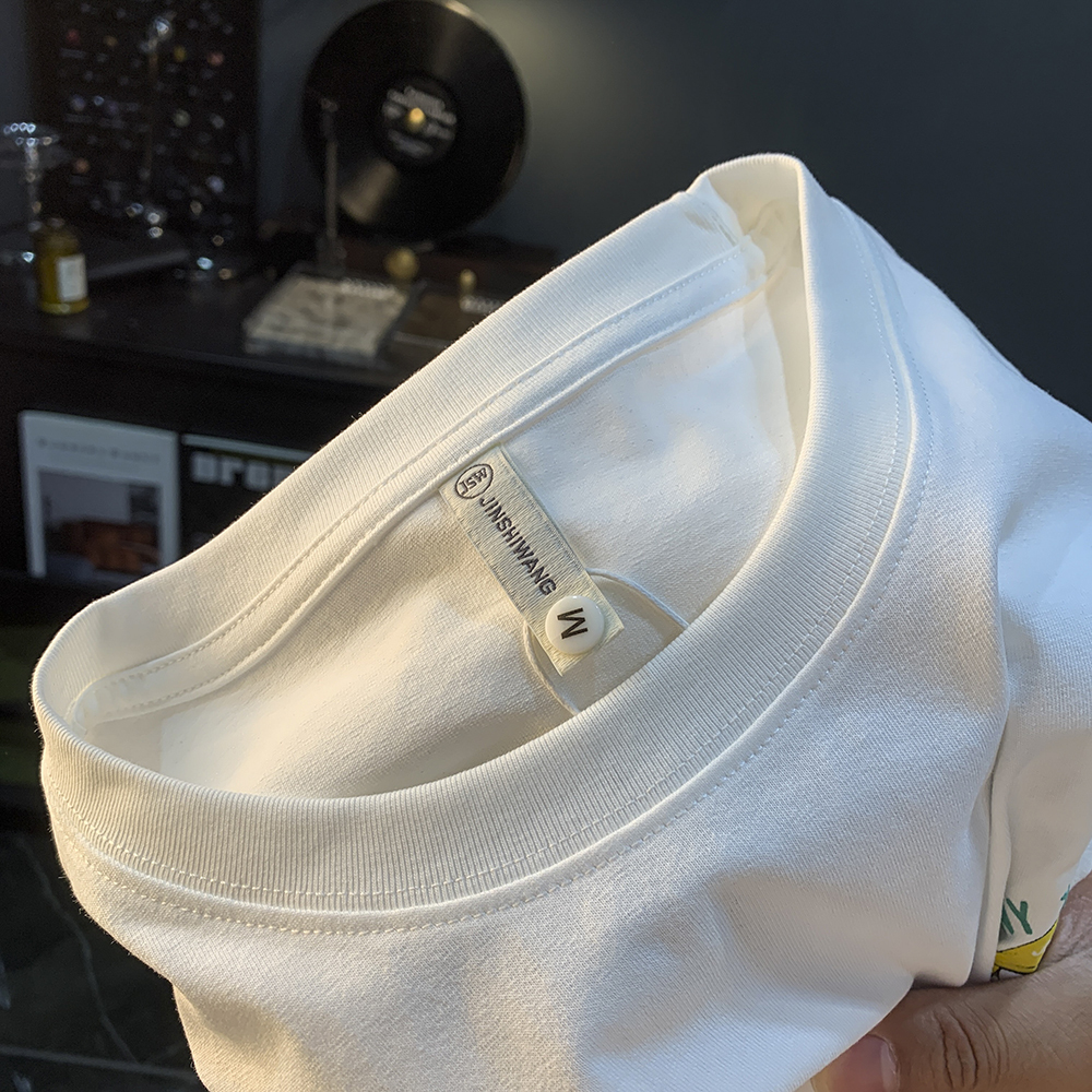 GorgeousBen Dingdang Cat Printed Short Sleeve T-shirt for Men in Summer 2025, Thin, Trendy and Comfortable Top, Round Neck Cartoon T-shirt for Men.