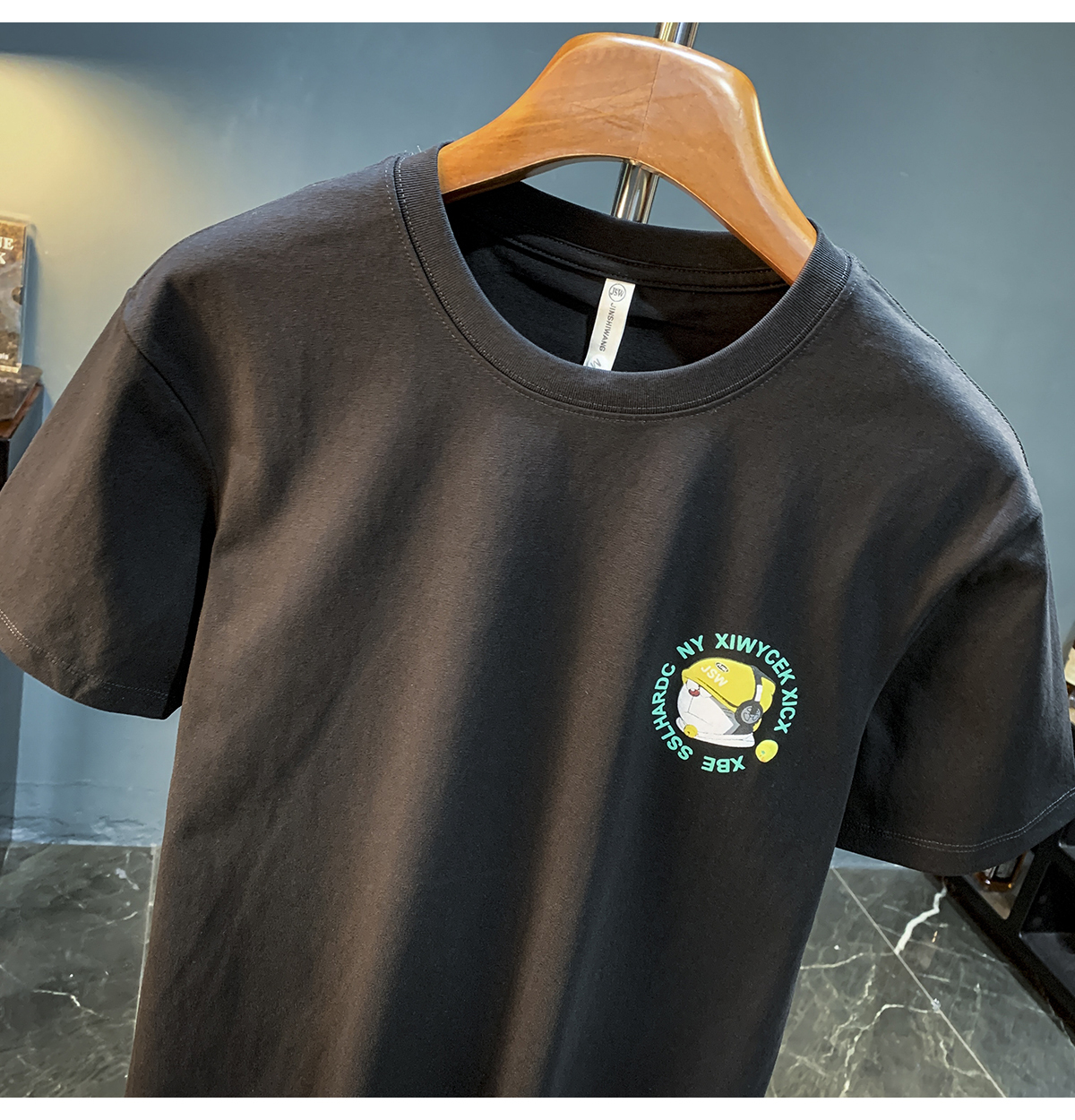 GorgeousBen Anime printed short sleeved T-shirt for men in summer, thin, trendy, comfortable, half sleeved top, loose plus size T-shirt for men.