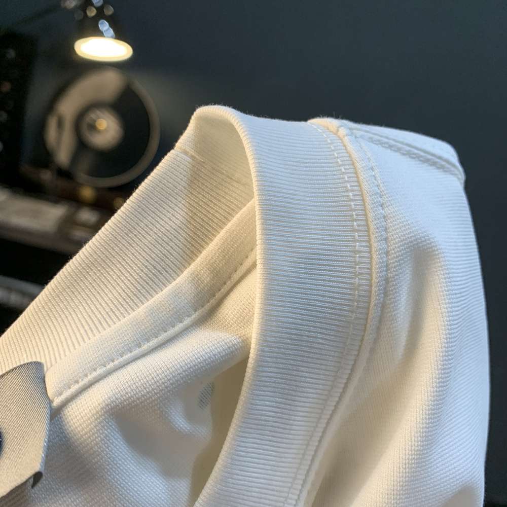 GorgeousBen Mottled butterfly counter high-end pure cotton heavyweight short sleeved T-shirt men's new top loose half sleeved T-shirt men.