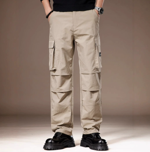 GorgeousBen  High end functional quick drying charging work pants for men's American fashion brand summer thin, multi pocket loose straight leg casual pants.