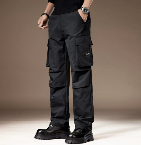 GorgeousBen  High end functional quick drying charging work pants for men's American fashion brand summer thin, multi pocket loose straight leg casual pants.