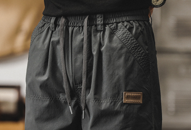 GorgeousBen Spring and Autumn New Casual Pants Men's Trendy Brand Rascal Handsome Loose Straight Tube Men's Work Pants Thin Parachute Charge Pants Men.